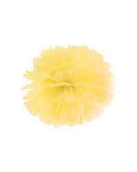 Tissue paper Pompom, yellow, 25cm