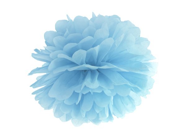 Tissue paper Pompom, light misty blue, 25cm