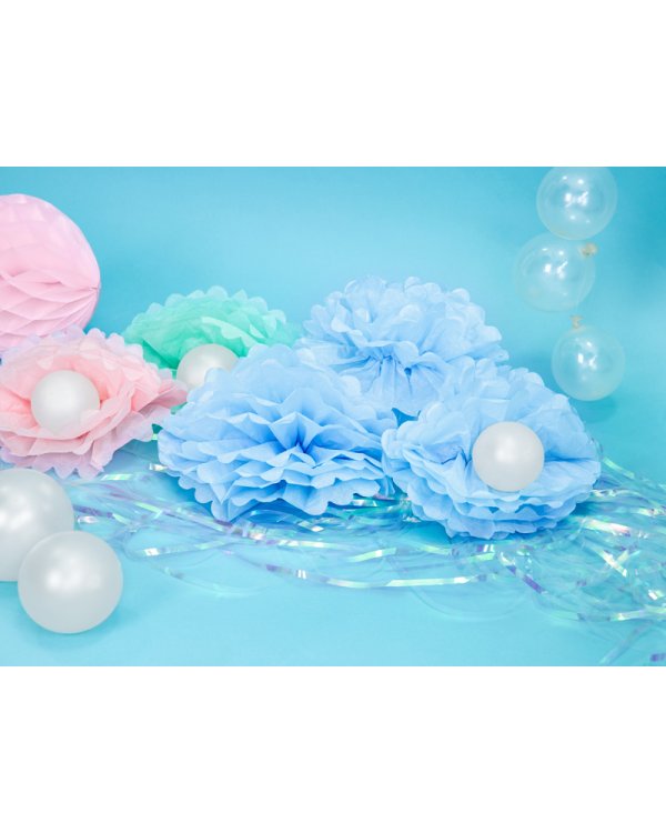 Tissue paper Pompom, light misty blue, 25cm