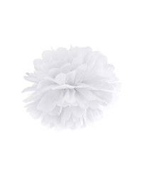 Tissue paper Pompom, white, 35cm