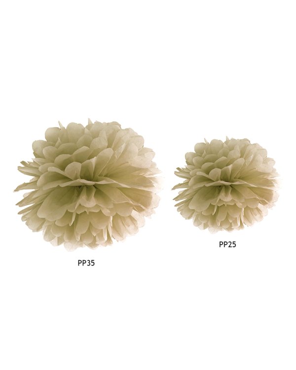 Tissue paper Pompom, gold, 35cm