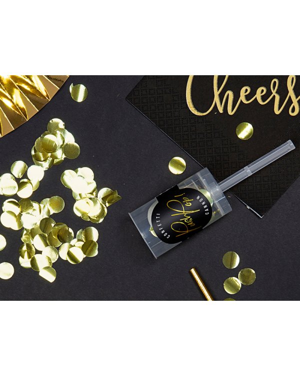 Confetti push pop, gold