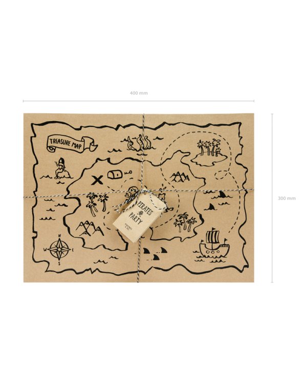 Paper placemats Pirates Party, 40x30cm (1 pkt / 5  / 30 pc.)