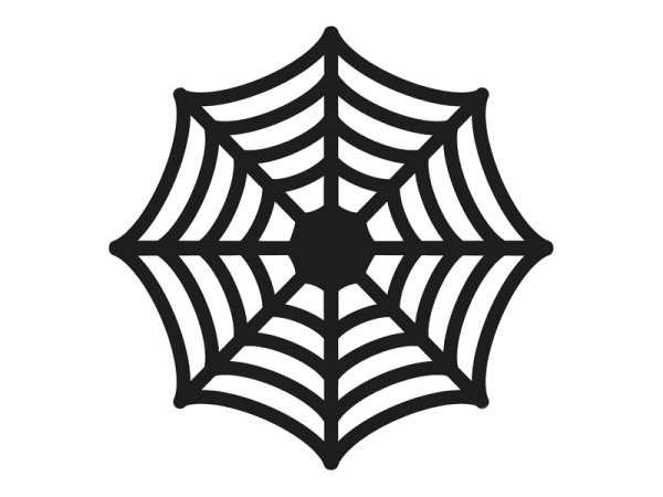 Spider Web Plate Mats, black, 27.5cm (1 pkt / 4 pc.)