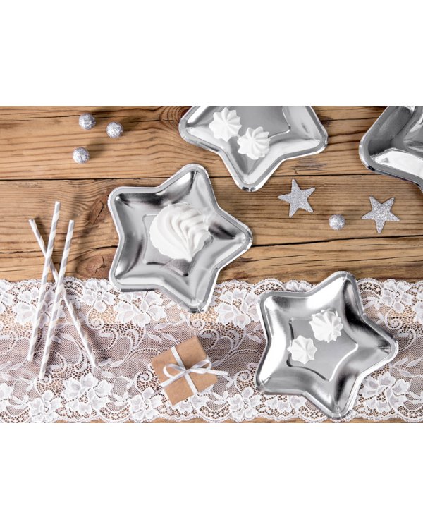 Plastic ribbon, silver, 5mm/225m