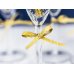 Plastic ribbon, gold, 5mm/225m