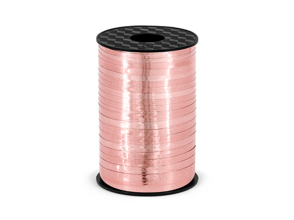 Plastic ribbon, rose gold, 5mm/225m Plastic ribbon, rose gold, 5mm/225m