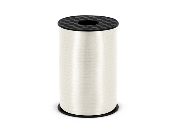 Plastic ribbon, white, 5mm/225m