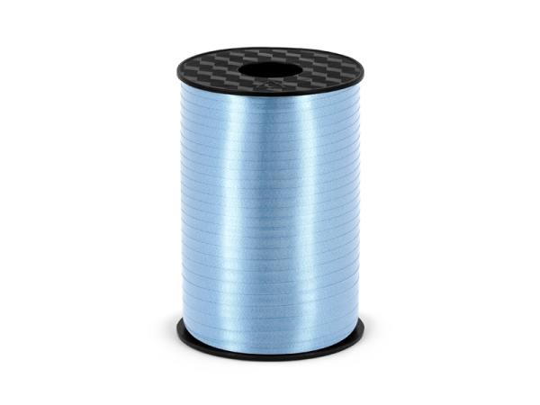 Plastic ribbon, sky-blue, 5mm/225m