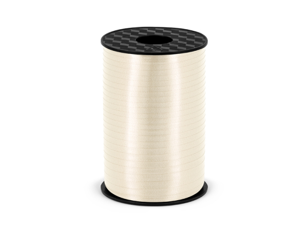 Plastic ribbon, light cream, 5mm/225m