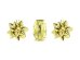 Set of ribbons and rosettes, gold, mix (1 pkt / 3 pc.)