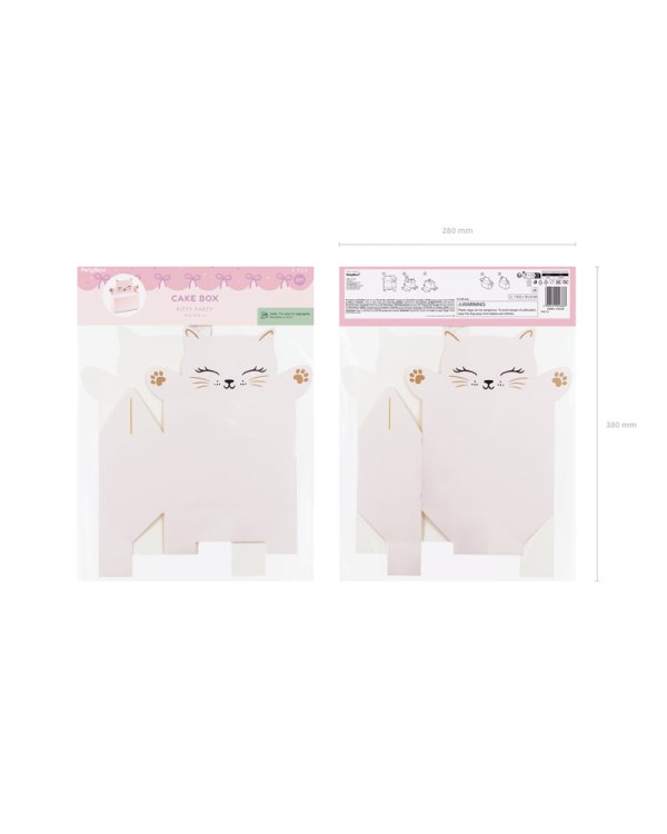 Decorative Cat-Shaped Cake Boxes (1 pkt / 6 pc.)