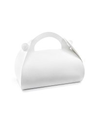 Decorative cake boxes, white, 16x8.5x9.5cm. (1 pkt / 10 pc.)
