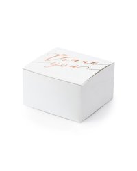Boxes Thank you, white, 6x3.5x5.5cm (1 pkt / 10 pc.)
