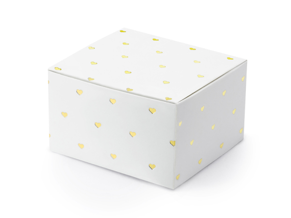 Boxes Hearts, white, 6x3.5x5.5cm (1 pkt / 10 pc.)