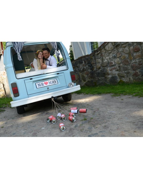 Wedding cans, retro, 14 x 7cm (1 pkt / 5 pc.)