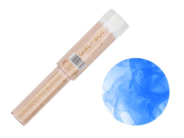 Color Smoke Bomb ''It's a Boy'', 22.5 cm, blue (1 pkt / 5 pc.)