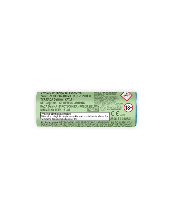 Color Smoke Bomb, 11.5 cm, green (1 pkt / 5 pc.)