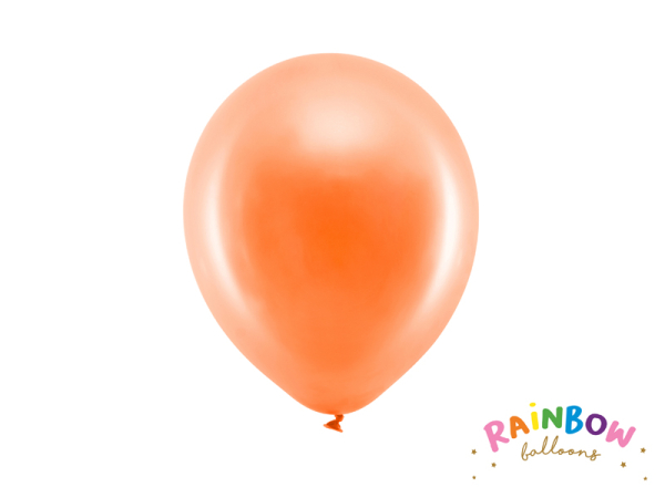 Rainbow Balloons 23cm metallic, orange (1 pkt / 100 pc.)