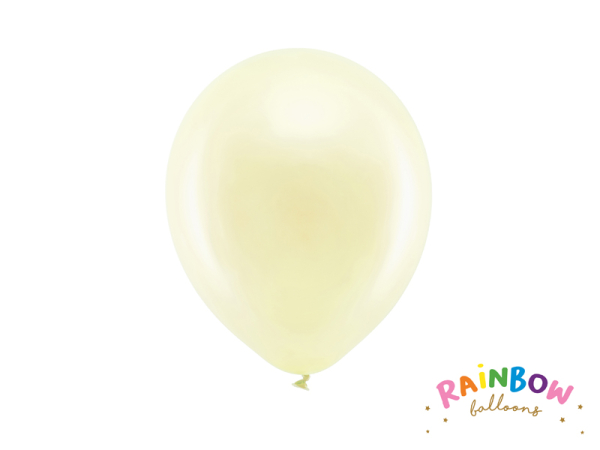 Rainbow Balloons 23cm metallic, cream (1 pkt / 100 pc.)