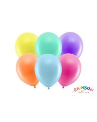 Rainbow Balloons 23cm pastel, mix (1 pkt / 100 pc.)