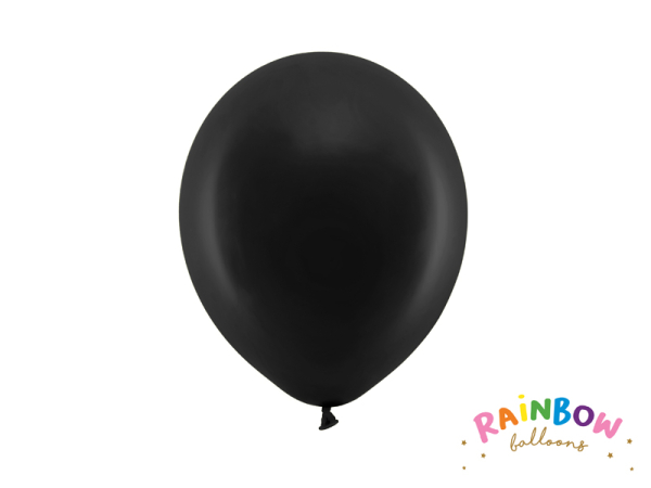Rainbow Balloons 23cm pastel, black (1 pkt / 100 pc.)