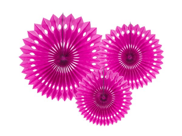 Tissue fan, dark pink, 20-30cm (1 pkt / 3 pc.)