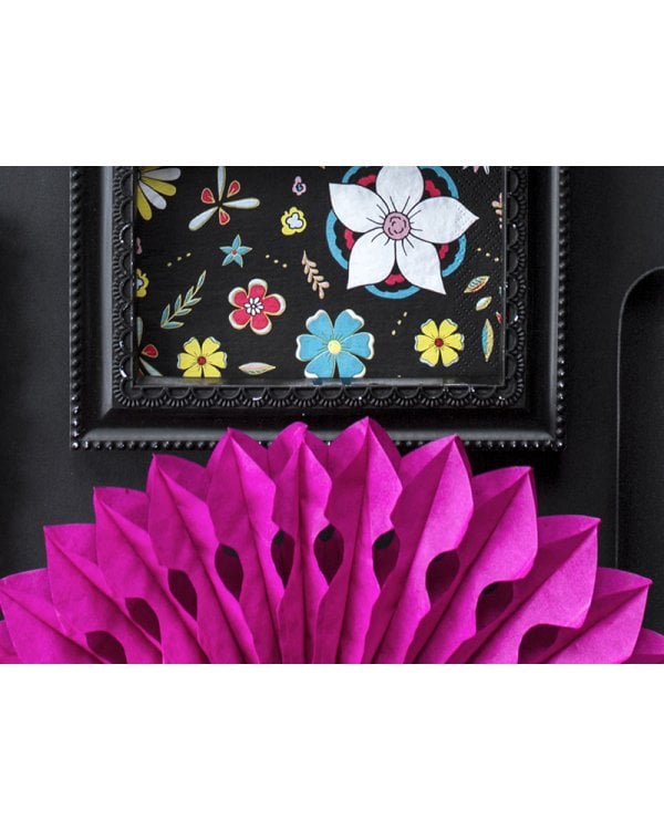 Tissue fan, dark pink, 20-30cm (1 pkt / 3 pc.)