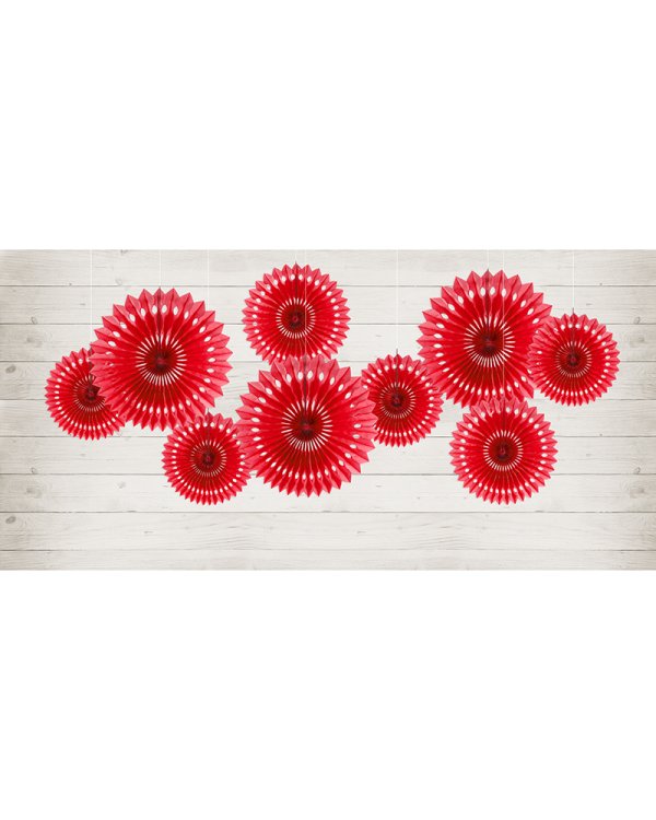 Tissue fan, red, 20-30cm (1 pkt / 3 pc.)