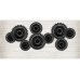 Decorative Rosettes, Black, 20-30cm (1 pkt / 3 pc.)