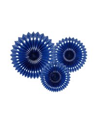 Tissue fan, navy blue, 20-30cm (1 pkt / 3 pc.)