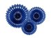 Tissue fan, navy blue, 20-30cm (1 pkt / 3 pc.)