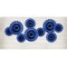 Tissue fan, navy blue, 20-30cm (1 pkt / 3 pc.)