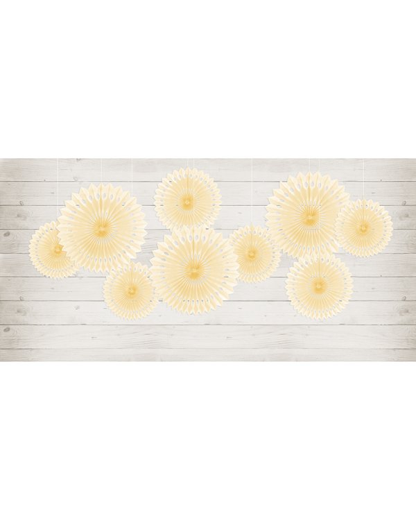 Tissue fan, light cream, 20-30cm (1 pkt / 3 pc.)