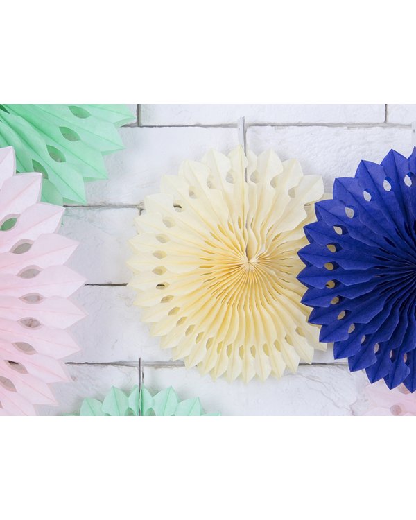 Tissue fan, light cream, 20-30cm (1 pkt / 3 pc.)