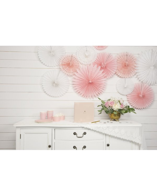 Tissue fan, light powder pink, 20-30cm (1 pkt / 3 pc.)