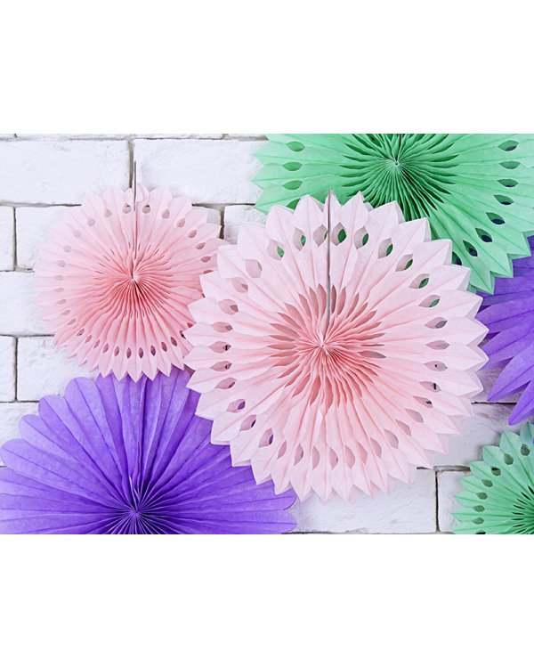 Tissue fan, light powder pink, 20-30cm (1 pkt / 3 pc.)