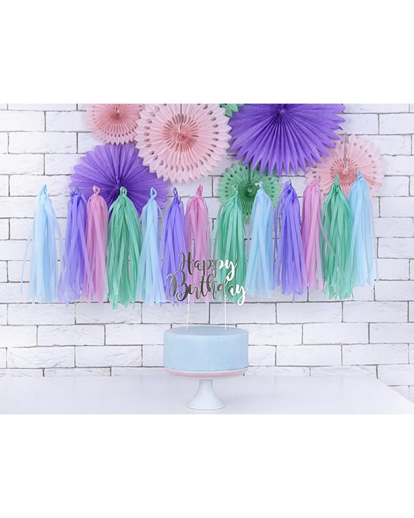 Tissue fan, light powder pink, 20-30cm (1 pkt / 3 pc.)