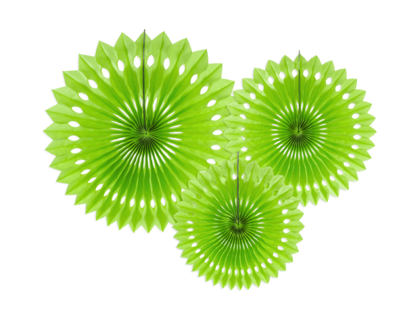 Tissue fan, green apple, 20-30cm (1 pkt / 3 pc.)