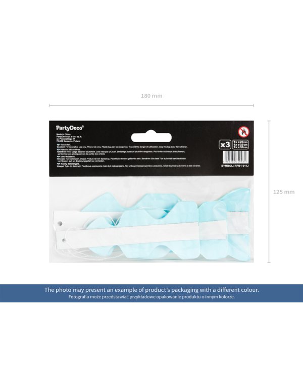 Tissue fan, red, 20-30cm (1 pkt / 3 pc.)