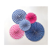 Decorative Rosettes, navy blue (1 pkt / 3 pc.)