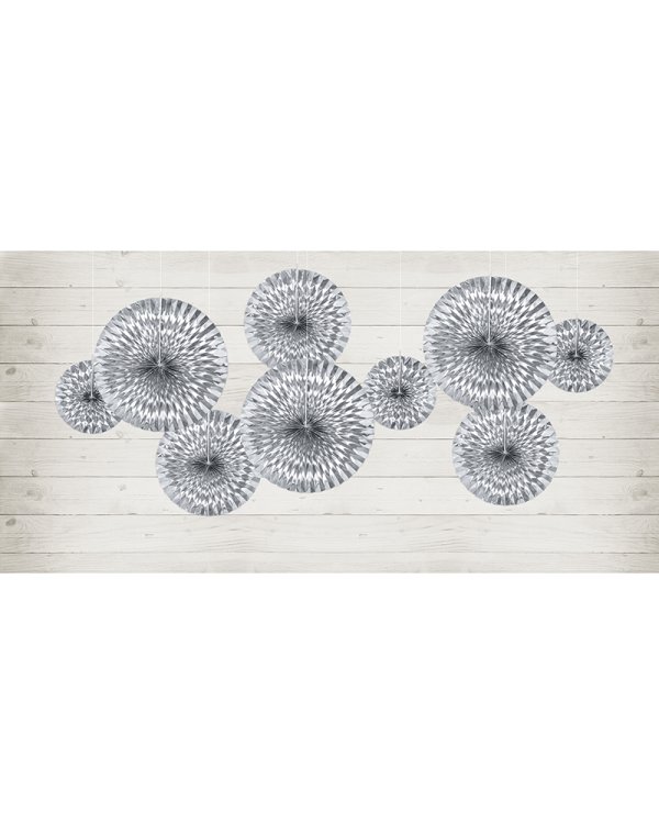 Decorative Rosettes, silver (1 pkt / 3 pc.)