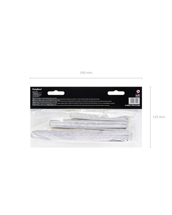 Decorative Rosettes, silver (1 pkt / 3 pc.)
