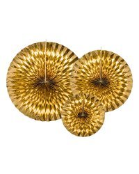 Decorative Rosettes, gold (1 pkt / 3 pc.)
