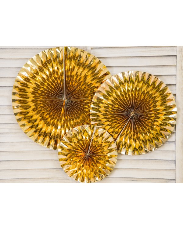Decorative Rosettes, gold (1 pkt / 3 pc.)