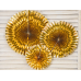 Decorative Rosettes, gold (1 pkt / 3 pc.)