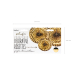 Decorative Rosettes, gold (1 pkt / 3 pc.)