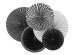Decorative Rosettes, Black&White, mix (1 pkt / 5 pc.)