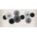 Decorative Rosettes, Black&White, mix (1 pkt / 5 pc.)