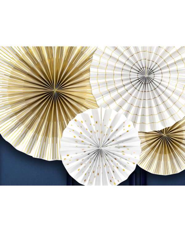 Decorative Rosettes, white (1 pkt / 4 pc.)